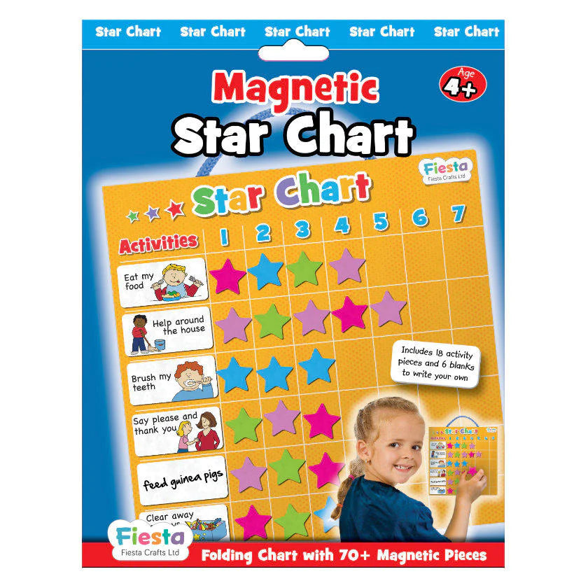 Sustainable Solid Wood Educational Toys with a Language - Learning Activity Bookmagnetic Star Chart