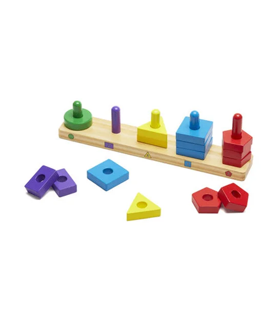 Eco - Conscious Solid Wood Educational Toys with a Social - Skills Development GameStack and Sort Board