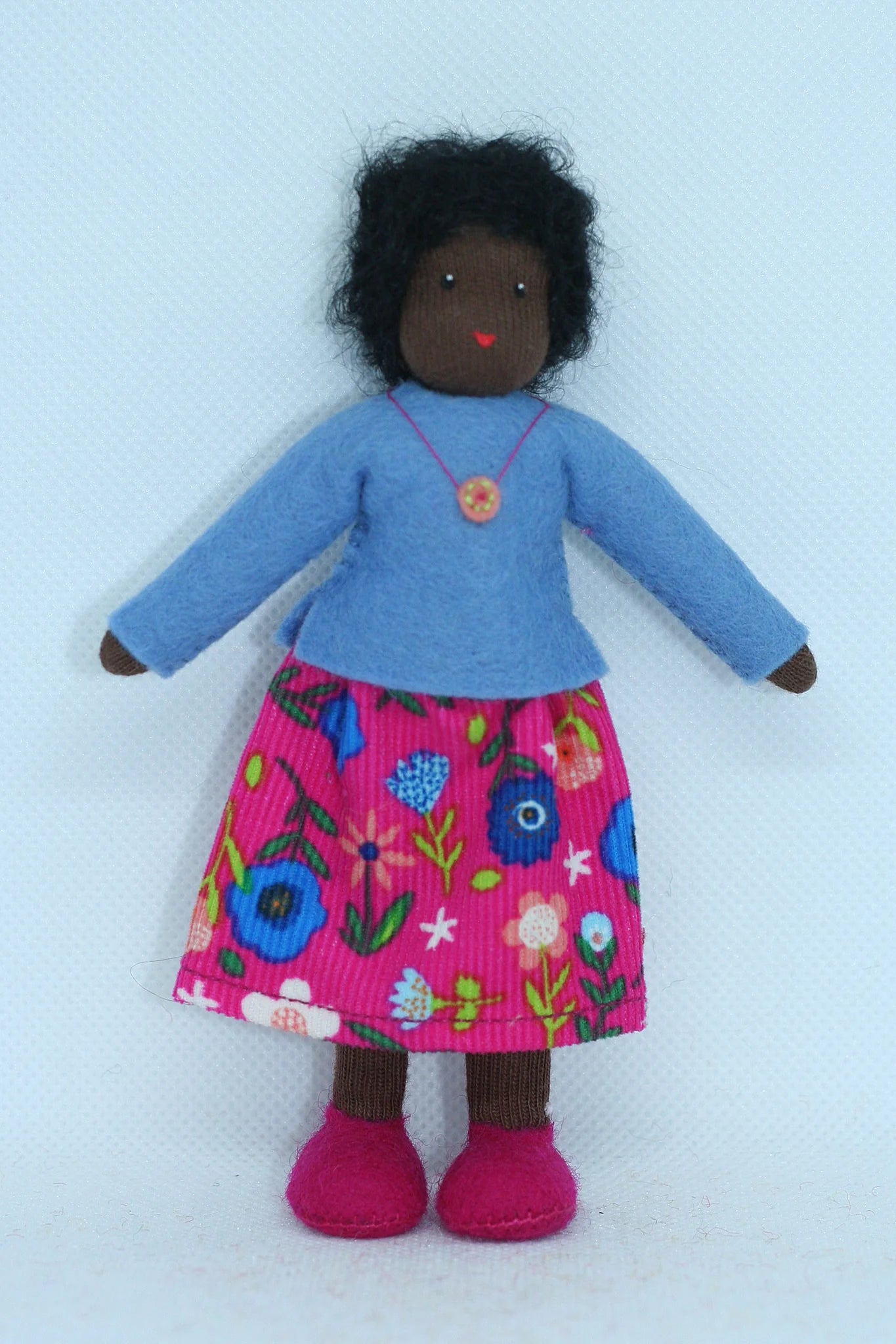 Dolls with Sound - Activated Movements and a Set of Musical Instrument AccessoriesMother Doll, Dark Skin, Black Hair