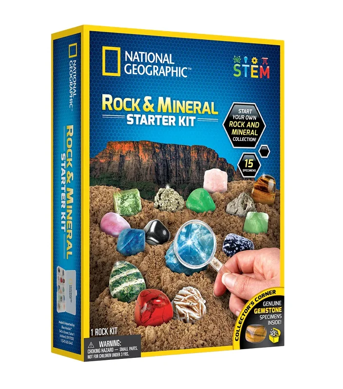 Solid Wood Educational Toys with a Coding and Logic - Building GameRocks and Minerals Education Starter Kit