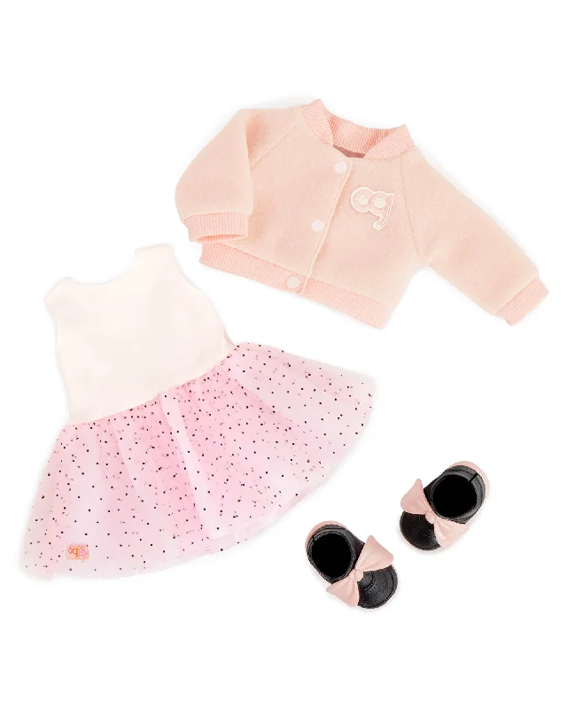 Dolls with a Braille - Embossed Nameplate and Sensory - Friendly AccessoriesOur Generation Varsity Jacket Ballet Outfit