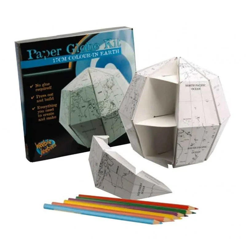 Hand - Made Wooden Educational Toys with a Space - Exploration SimulationPaper World Globe - Colour In