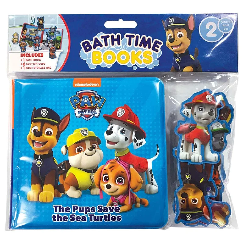 Sustainable Solid Wood Educational Toys with a Language - Learning Activity BookPhidal Nick Paw Patrol Bath Time Water Proof Book - English