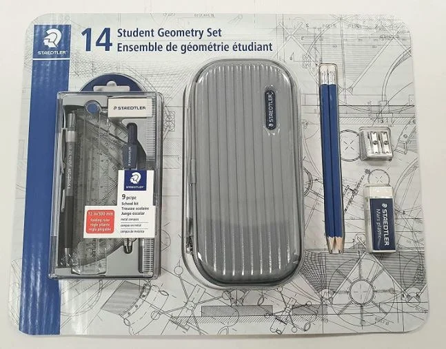 Large - Scale Solid Wood Educational Toys for Group Learning and CollaborationSTAEDTLER 14 Pieces Student Geometry Set