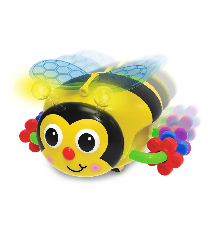 Sustainable Solid Wood Educational Toys with a Language - Learning Activity BookEarly Learning - Crawl About Bee