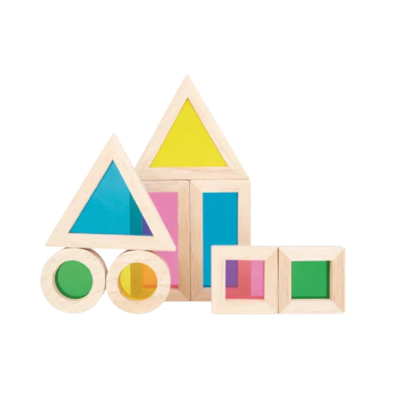 Hand - Painted Wooden Educational Toys in a Historical and Cultural ThemeTooky Toy Wooden Window Sensory Blocks - 8 Pcs