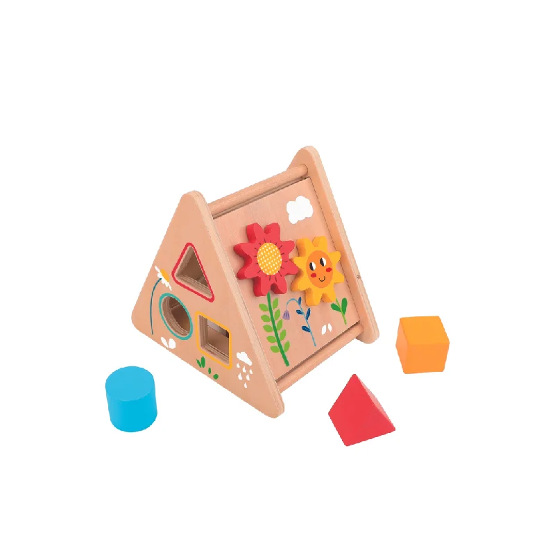 High - Grade Solid Wood Educational Toys for Improving Hand - Eye CoordinationTooky Toy Wooden Activity Triangle