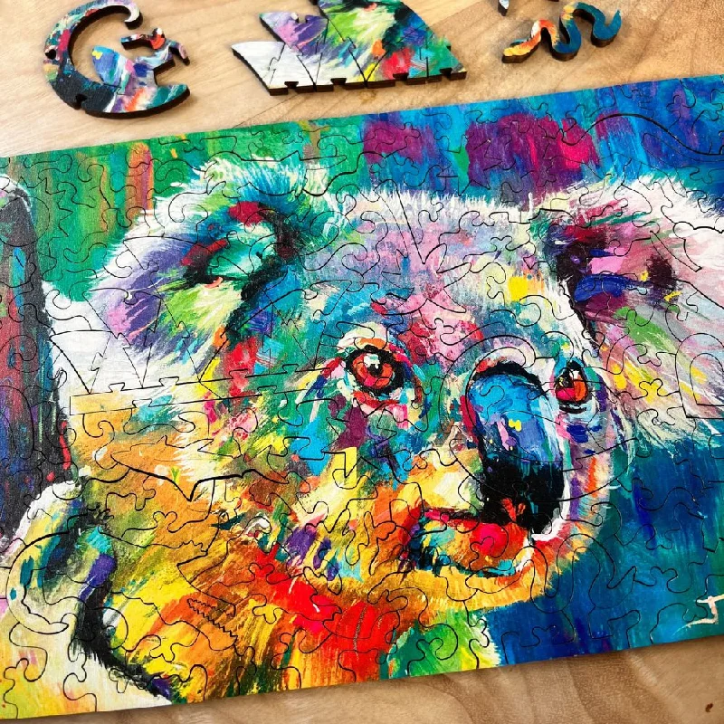 Hand - Painted Wooden Educational Toys in a Historical and Cultural ThemeTwigg Jigsaw Puzzles Cuddly Koala - 168 Pieces