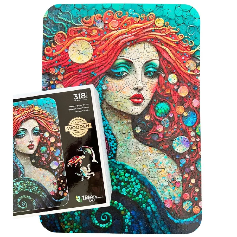 Large - Scale Solid Wood Educational Toys for Group Learning and CollaborationTwigg Jigsaw Puzzles Mesmerising Mermaid -318 pieces