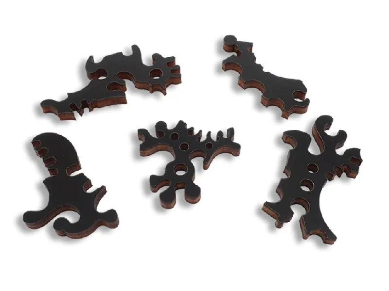 Small - Scale 50 - Piece Wooden Puzzles of Cartoon Characters for Toddlers' Early LearningBruce Riley Connector Pieces