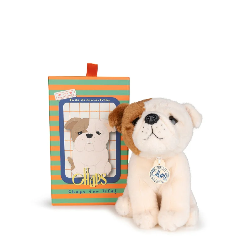 Heat - Retaining Plush Cats for Cold Winter NightsB.T. Chaps  Bertha The American Bulldog Floppy in Giftbox - 17cm - 6.5"