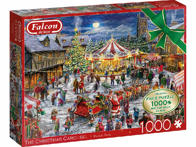 Laser - Cut Wooden Puzzles with Abstract Art Patterns for Art - Loving TeensFalcon de Luxe <br>The Christmas Carousel <br> 1000 Piece Puzzle