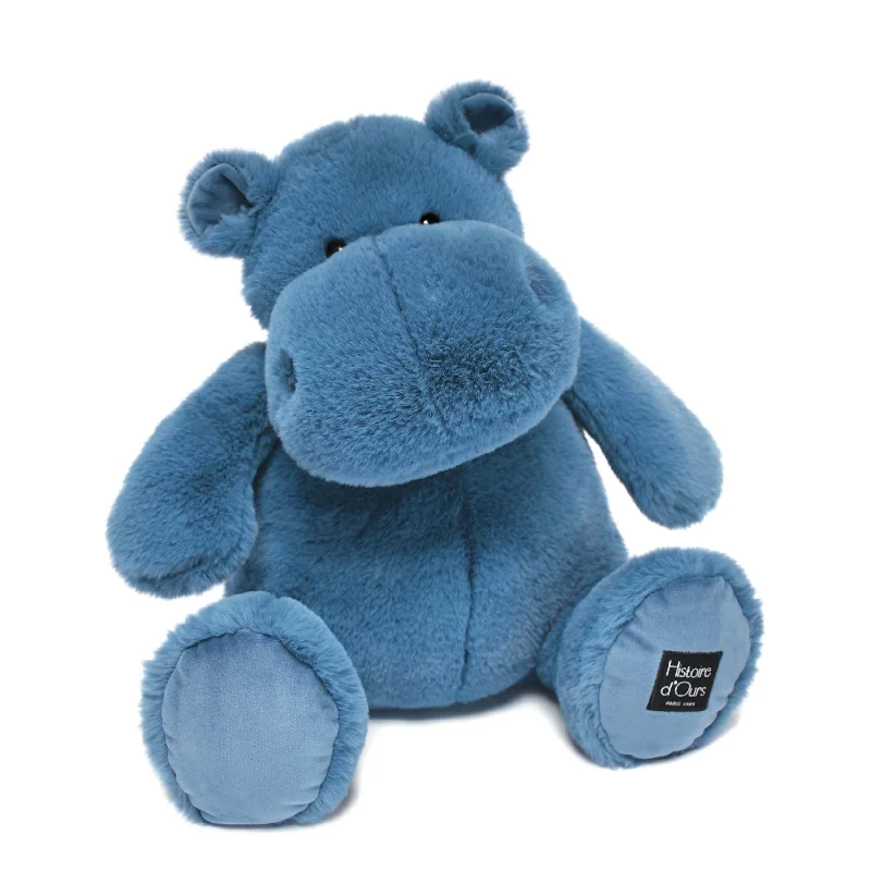 Washable Plush Rabbits with Long Ears for Everyday CuddlesHistoire d'Ours Hippo Blue 40cm