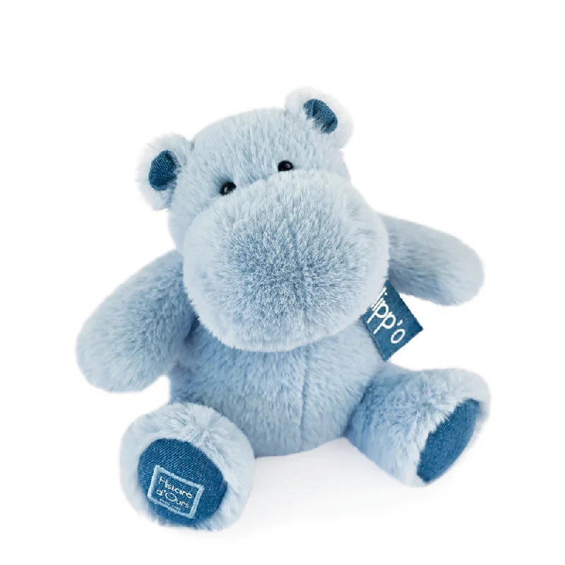 Plush Mermaid Toys with Glittery Tails for Little Girls' Fantasy PlayHistoire d'Ours Hippo Blue Jean 25cm