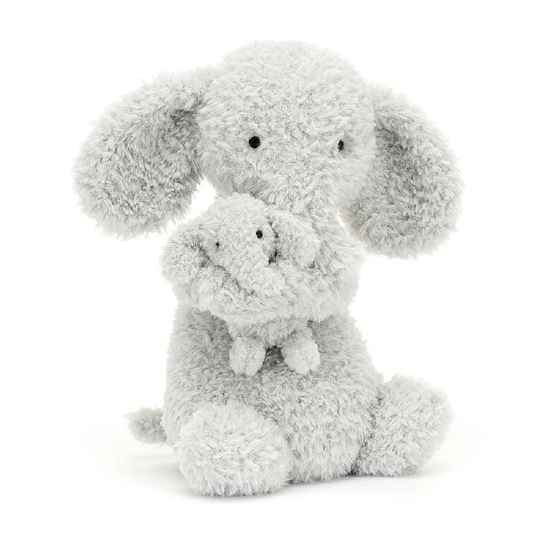 Plush Safari Animal Toys with a Lion, Giraffe, and Zebra for Preschool LearningJellycat Huddles Grey Elephant