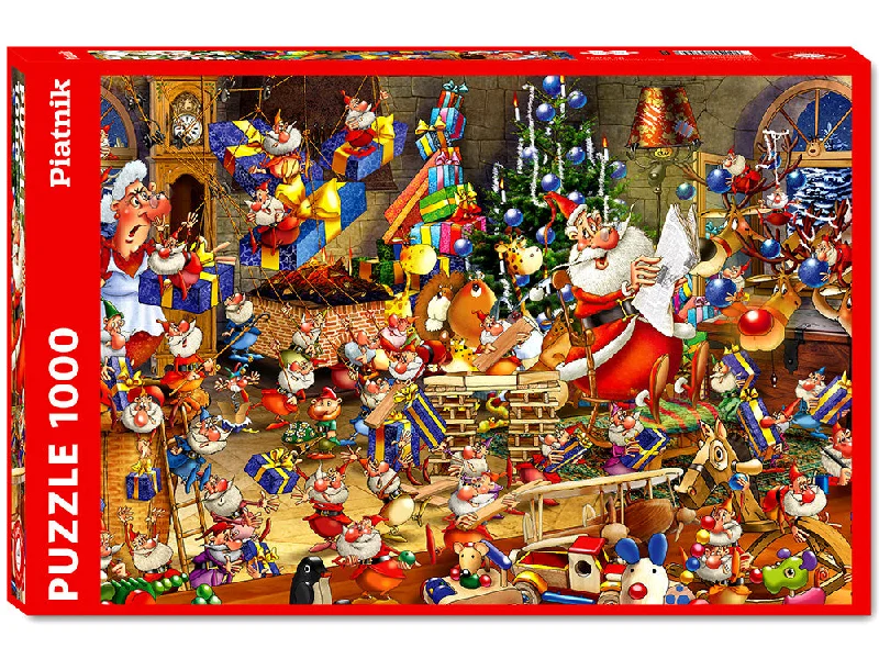 Large - Sized 1000 - Piece Wooden Puzzles with Scenic Landscape Themes for Adult EnthusiastsRuyer <br>1000 Piece Puzzle <br> Christmas Chaos