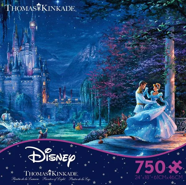 Braille - Labeled Wooden Puzzles for Visually Impaired IndividualsThomas Kinkade Disney Dreams <br> 750 Piece Puzzle <br> Cinderella Starlight